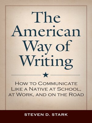 cover image of The American Way of Writing